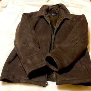 Men’s Chocolate Brown Suede coat, Size XL